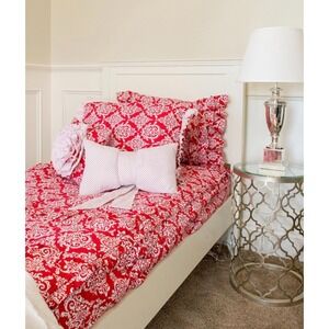 Beddys Twin Zipper Bedding Red And White Minky Dot No Sham